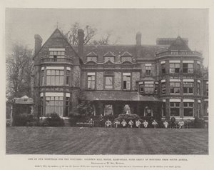 Jedna z našich nemocnic pro zraněné, Golders Hill House, Hampstead, se skupinou raněných z Jižní Afriky od English Photographer