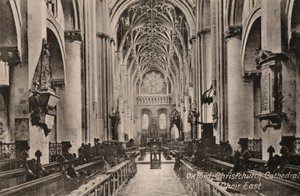 Oxford, Christchurch Cathedral, Choir East (č/b foto) od English Photographer