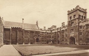 Oxford: Exeter College, čtyřúhelník a hala (čb fotografie) od English Photographer