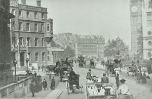 Parliament Square, Westminster LB: Broad Sanctuary při pohledu na Parliament Square, 1896 od English Photographer