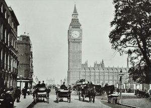 Parliament Square, Westminster LB: Parliament Square s výhledem na Bridge Street, 1895 od English Photographer