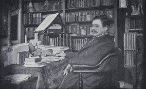 Paul Bourget ve své pracovně (černobílá fotografie) od English Photographer