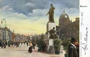 Piccadilly a Royal Infirmary, Manchester od English Photographer