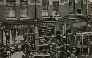 Polly Nathans Fried Fish Shop, Petticoat Lane, Londýn od English Photographer