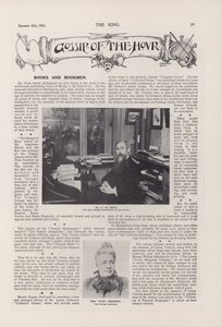 Portrét pana J. M. Denta, známého vydavatele v jeho kanceláři (černobílá fotografie) od English Photographer