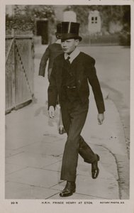 Pohlednice HRH prince Henryho v Etonu, odeslaná v roce 1913 od English Photographer