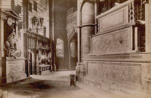 Pohlednice s obrázkem Choir Ambulatory ve Westminsterském opatství od English Photographer