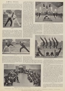 Příprava na vojenský turnaj v armádní gymnastické škole, Aldershot