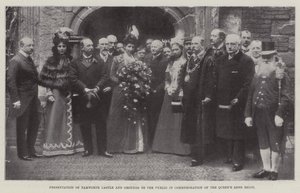 Prezentace hradu a areálu Tamworth veřejnosti na památku dlouhé vlády královen, 27. května 1899 od English Photographer