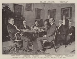 Prezident McKinley a jeho kabinet v Executive Mansion, Washington od English Photographer