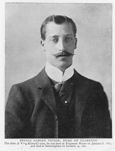 Princ Albert Victor, vévoda z Clarence a Avondale (1864-92) (černobílá fotografie) od English Photographer