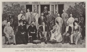 Prince Albert Victor v Indii, fotografická skupina ve Government House, Poona od English Photographer