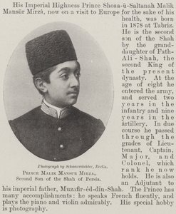 Princ Malik Mansur Mirza, druhý syn šáha z Persie od English Photographer