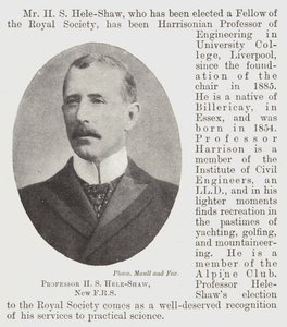 Profesor H. S. Hele-Shaw, nový FRS od English Photographer