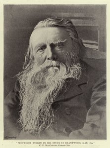 Profesor Ruskin ve své studii v Brantwood, květen 1894 od English Photographer
