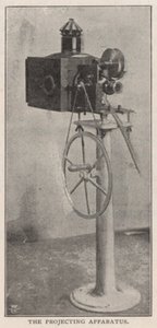 Projekční přístroj používaný R W Paulem, vynálezcem kinetoskopu od English Photographer