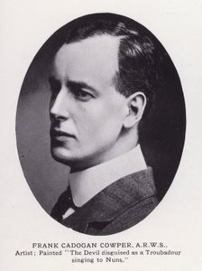 Prominenti Londýna: Frank Cadogan Cowper (černobílá fotografie) od English Photographer