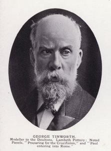 Významní muži Londýna: George Tinworth (černobílá fotografie) od English Photographer