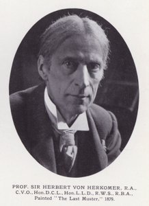 Významní muži Londýna: profesor Sir Herbert Von Herkomer (černobílá fotografie) od English Photographer