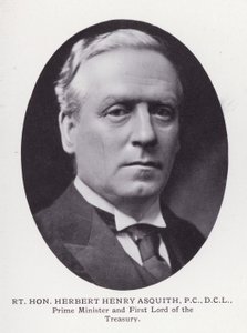 Významní muži Londýna: Rt Hon Herbert Henry Asquith (černobílá fotografie) od English Photographer