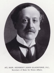 Významní muži Londýna: Herbert John Gladstone (čb fotografie) od English Photographer