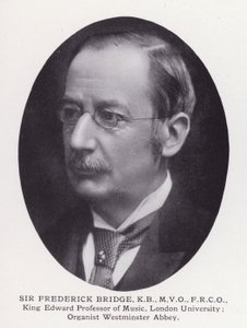 Významní muži Londýna: Sir Frederick Bridge (čb fotografie) od English Photographer