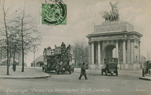 Quadriga Peace na Wellington Arch v Londýně. Pohlednice odeslána v roce 1913. od English Photographer