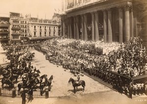 Královna Viktorie, průvod diamantového jubilea do St Pauls, 1897 od English Photographer