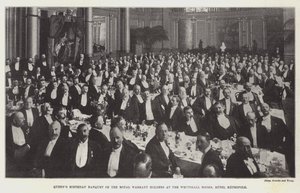 Narozeninový banket královen držitelů královského zatykače v pokojích Whitehall, Hotel Metropole od English Photographer