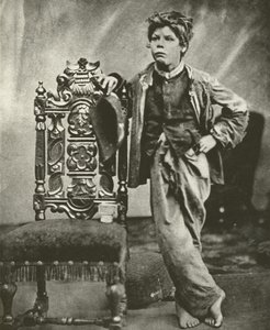 Ragged School Boy v roce 1860 (černobílá fotografie) od English Photographer
