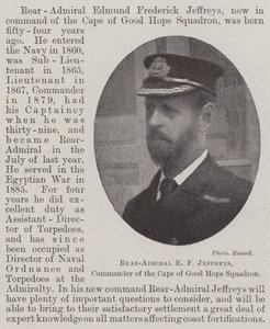 Kontraadmirál E. F. Jeffreys, velitel eskadry Cape of Good Hope od English Photographer