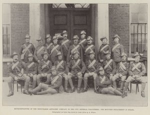 Zástupci ctihodné dělostřelecké roty ve městě Imperial Volunteers, jízdního oddílu v Khaki od English Photographer