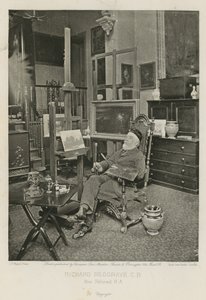 Richard Redgrave ve svém Hyde Park Gate Studio od English Photographer