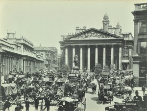 Royal Exchange, Threadneedle Street, City of London, 1890 od English Photographer