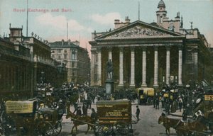 Royal Exchange and Bank, Londýn od English Photographer