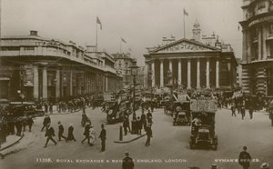 Royal Exchange a Bank of England, Londýn od English Photographer
