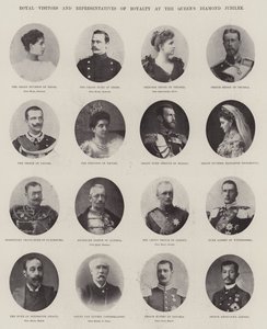 Královští návštěvníci a zástupci královské rodiny na Queens Diamond Jubilee