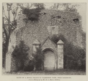 Ruiny královského paláce v Clarendon Park, poblíž Salisbury