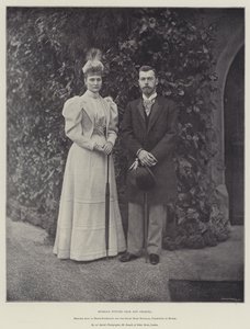 Budoucí ruský car a carevna, princezna Alix Hesensko-Darmstadtská a velkovévoda Nicholas, carevič Ruska