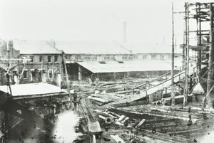 Samudas Shipbuilding Yard, Londýn, 1863 od English Photographer