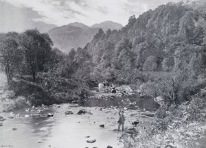 Skotsko: In the Trossachs Glen (č/b foto) od English Photographer