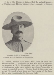 Seržant AH L Richardson, oceněný VC za galantnost ve Standertonu od English Photographer