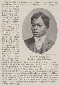 Seyyid Ali bin Hamoud, nový sultán Zanzibaru od English Photographer
