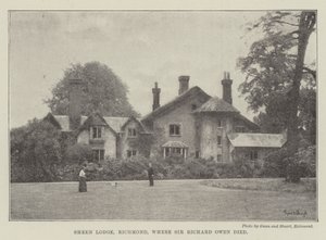 Sheen Lodge, Richmond, kde zemřel sir Richard Owen od English Photographer