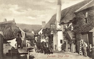 Ship Inn, Porlock (černobílá fotografie) od English Photographer
