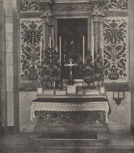 Boční oltář, latinský kostel, Nazaret, měl stát nad místem Josefova domu, ve kterém Ježíš vyrůstal od English Photographer