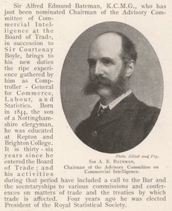 Sir A E Bateman, předseda Poradního výboru pro komerční zpravodajství od English Photographer
