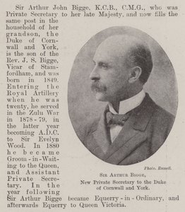 Sir Arthur Bigge, nový soukromý tajemník vévody z Cornwallu a Yorku od English Photographer
