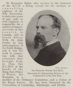 Sir Benjamin Baker, KCMG, vyznamenán za inženýrské služby při výstavbě nilské přehrady od English Photographer