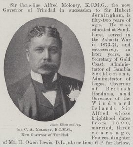 Sir C A Moloney, KCMG, nový guvernér Trinidadu od English Photographer